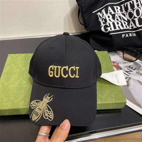 gucci bee baseball hat|gucci hat men denim.